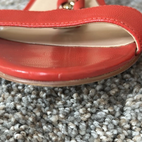 Nine West Leather Sandals in Dark Coral - Picture 3 of 10